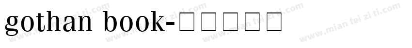 gothan book字体转换